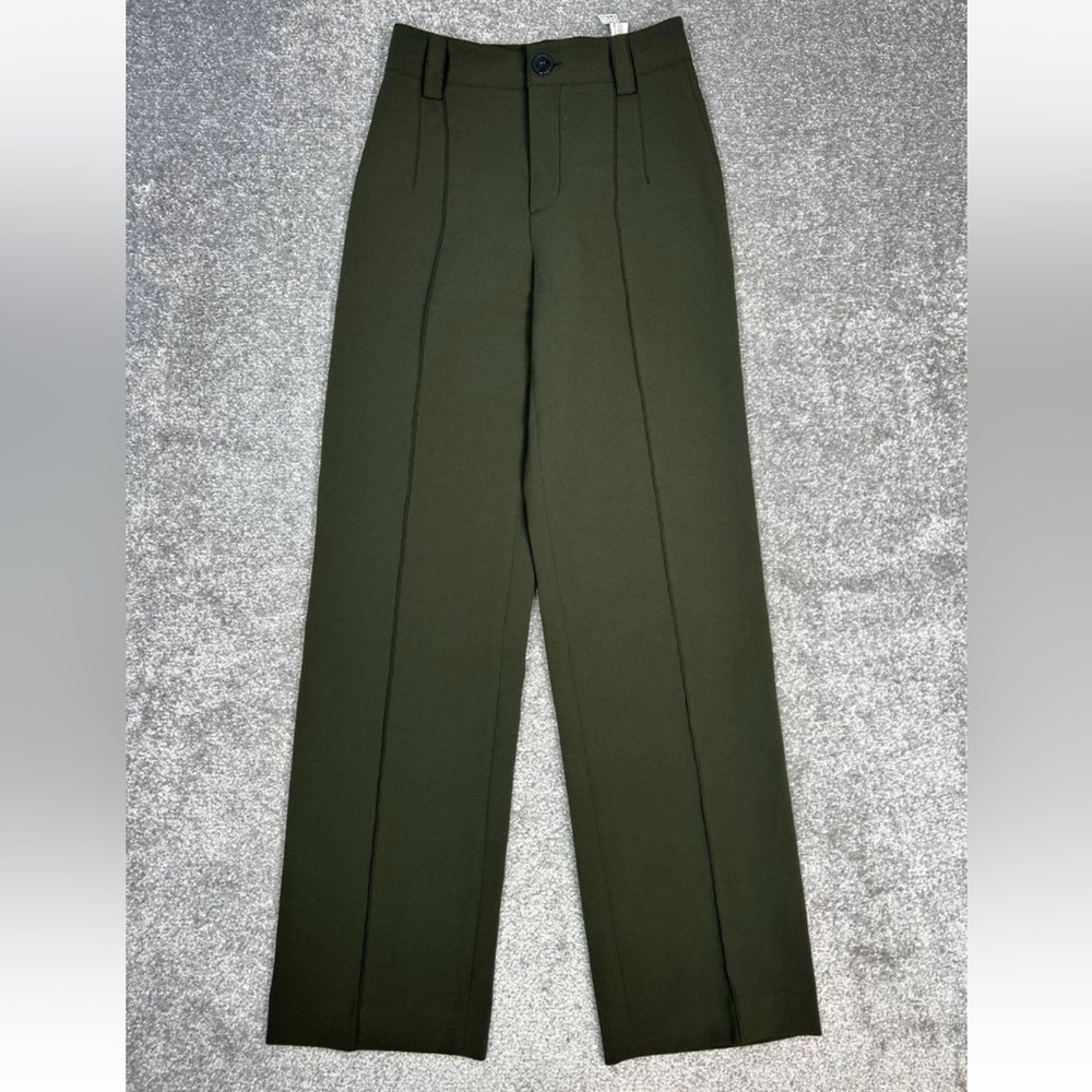 ZARA Olive Green Chico Straight Leg Pants